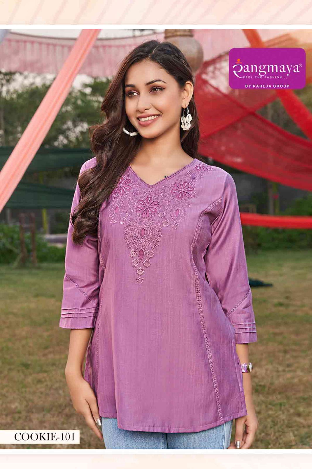 Cookie By Rangmaya Rayon Tunic Ladies Top Wholesale Market In Surat